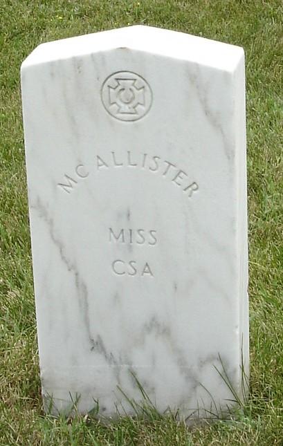 MCAllister Gravesite PHOTO